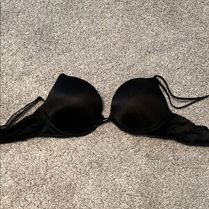 Black Victoria’s Secret push up bra with rhinestone details